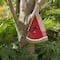 Glitzhome® 11" Hanging Wood Watermelon Garden Decorative Birdhouse